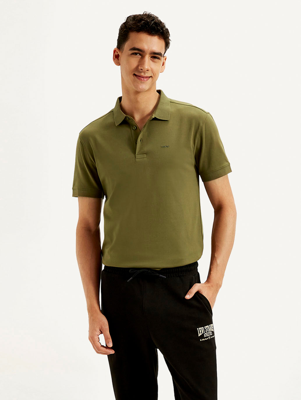 Men's Solid Slim Fit Polo T-shirt - Styleshot View