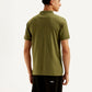 Men's Solid Slim Fit Polo T-shirt - Back View