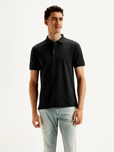 Men's Solid Slim Fit Polo T-shirt