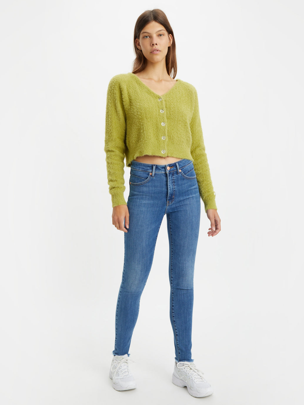 Women's Blue Skinny Fit Mid Rise Jeans