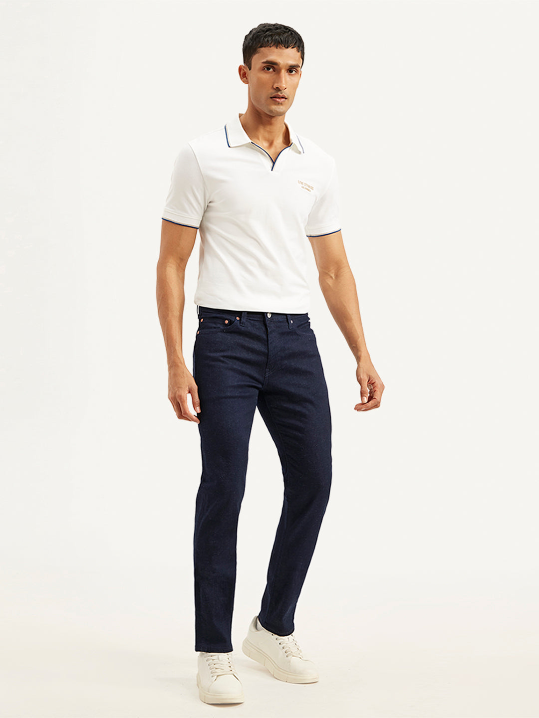 Men's 511 Navy Blue Slim Fit Mid Rise Jeans - 749f3aa843e41389535b5869ac676d37 View