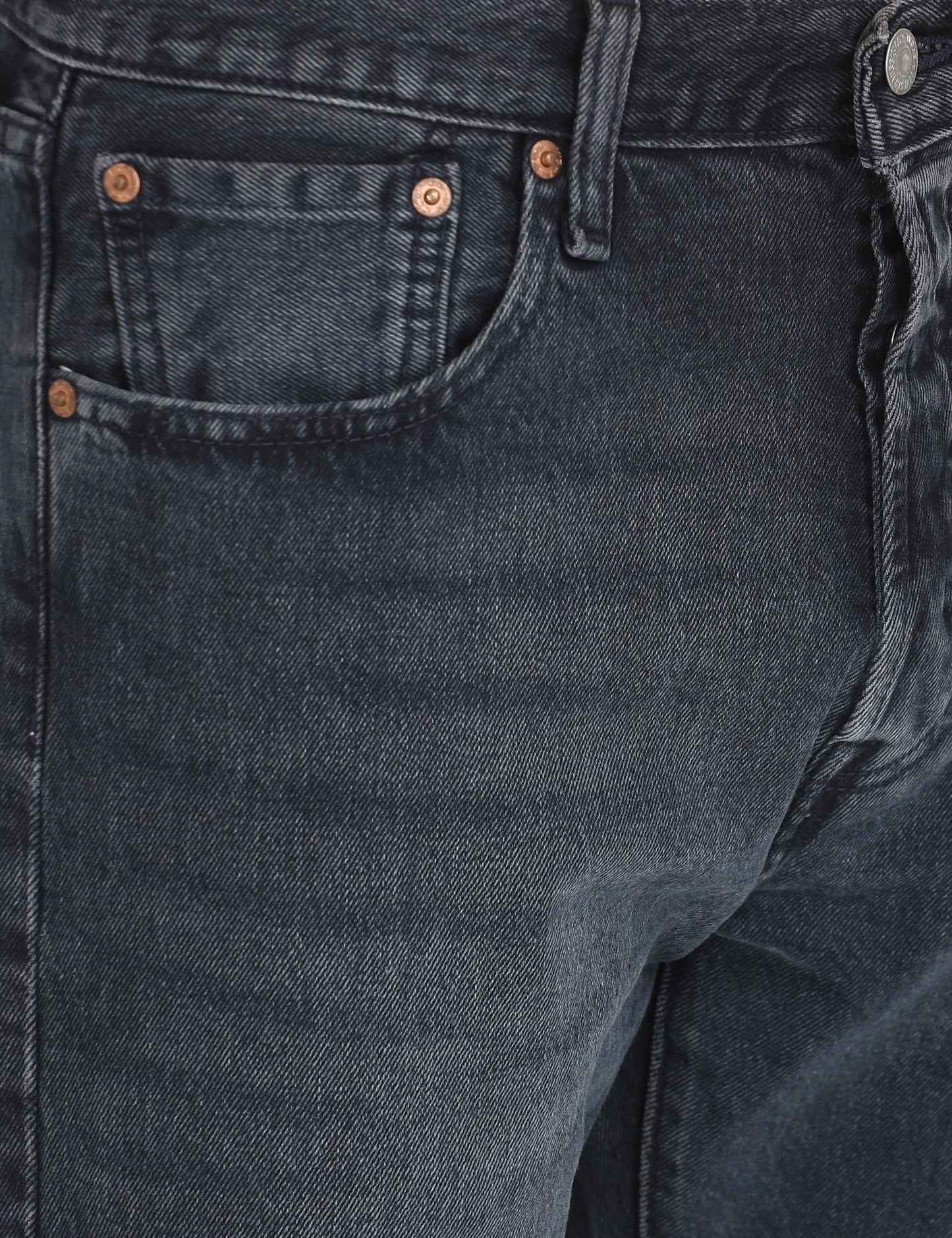 Buy Men's 501 Charcoal Grey Straight Fit Mid Rise Jeans Online