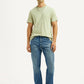 Men's 501 Blue Straight Fit Mid Rise Jeans - Styleshot View
