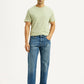 Men's 501 Blue Straight Fit Mid Rise Jeans - Front View