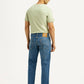Men's 501 Blue Straight Fit Mid Rise Jeans - Back View
