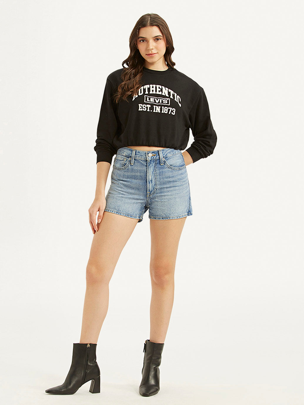 Women's High Rise Blue Regular Fit Shorts - 7af3422c3ac7d0bac84ef32462459106 View