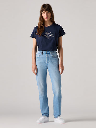 levi's Women's 501 Blue Straight Fit High Rise Jeans-picture-30