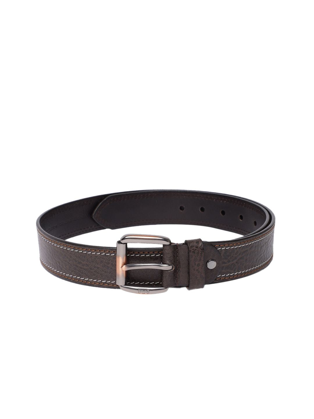 Men's Brown Textured Belt - 7d023573-6ae8-4967-ae7c-caf8dcc671d91742202111787-Men-Textured-Leather-Belt-5011742202111563-1 View