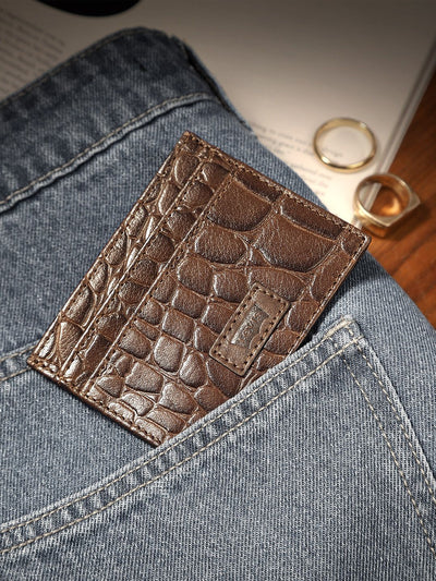 Men's Brown Textured Wallet