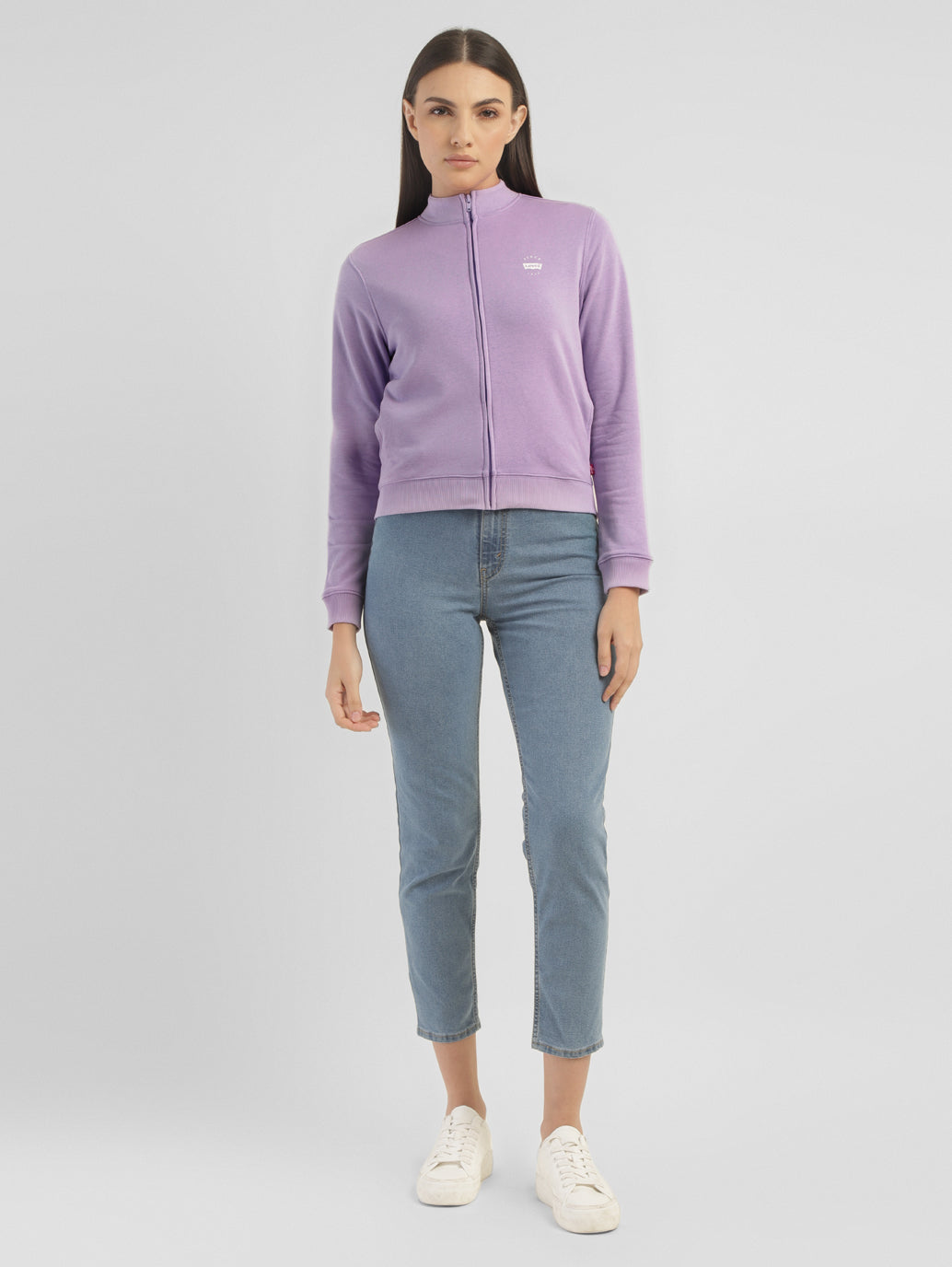 Women's Printed Purple Crew Neck Sweatshirt – Levis India Store