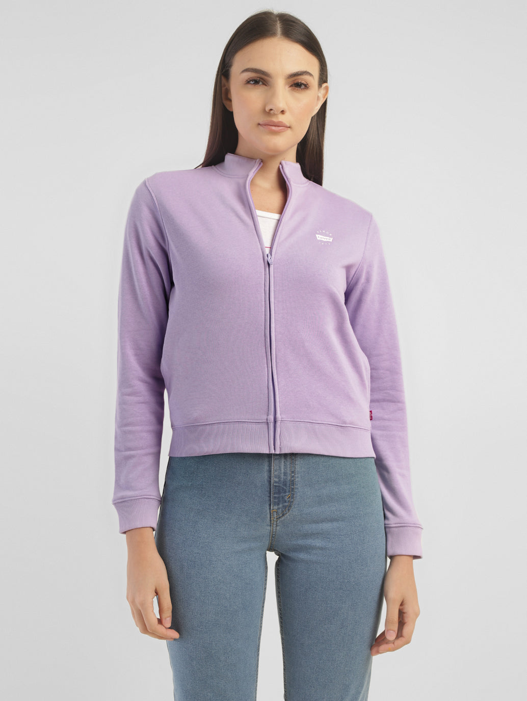 Women's Printed Purple Crew Neck Sweatshirt - 4860200a-dfcf-4346-98bf-82486bdded9f View