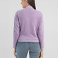 Women's Printed Purple Crew Neck Sweatshirt