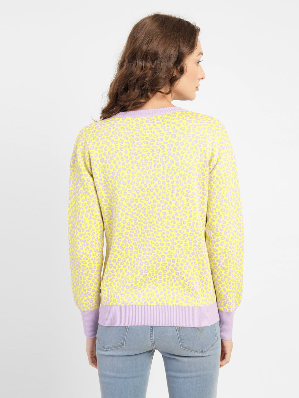 Women's Printed Crew Neck Sweater
