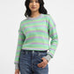 Women's Striped Multicolor Crew Neck Sweater
