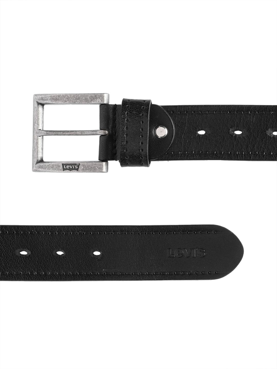 Men's Black Solid Belt - 816e5bd5-f7ef-4c23-98c4-2d12baac87b71742207062783-Men-Solid-Leather-Belt-4921742207062626-3 View