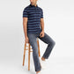 Men's Striped Polo T-shirt Blue - c030b94f-7202-4dc6-b264-68b355f12e2b View