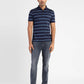 Men's Striped Polo T-shirt Blue - 5c4a4617-200f-4d15-8831-326b500ceb3b View