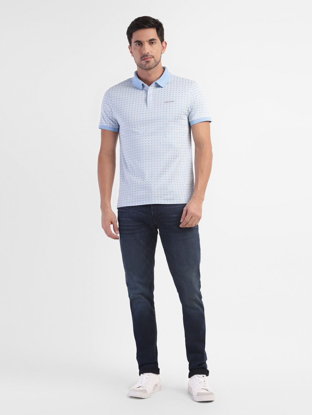 Men's Geometric Print Slim Fit T-shirt