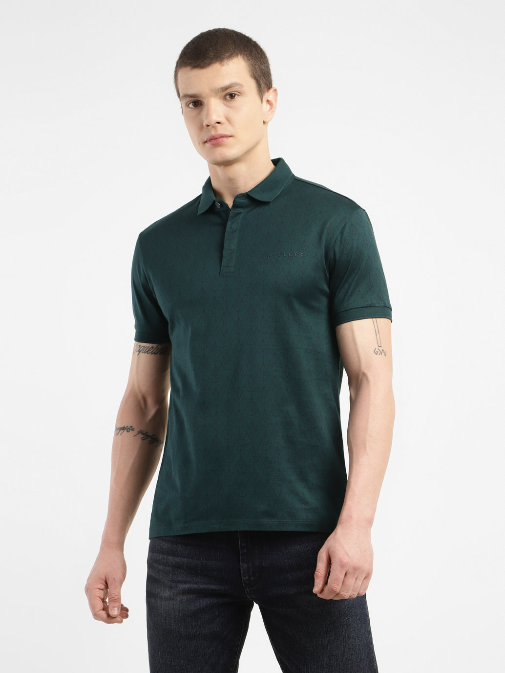 Men's All Over Print Polo Collar T-shirt