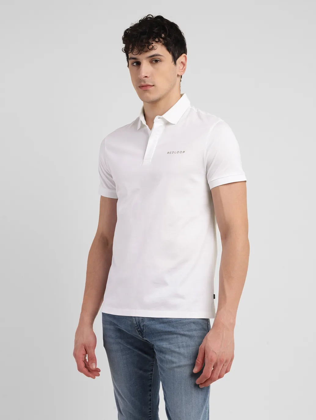 Men's Solid Slim Fit Polo T-shirt