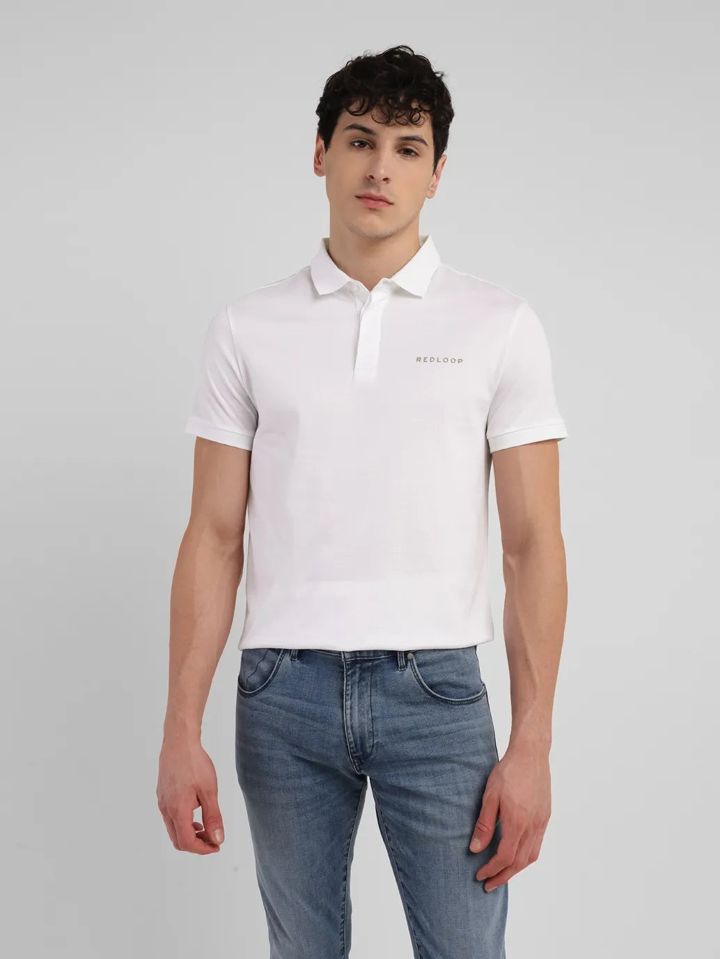 Men's Solid Slim Fit Polo T-shirt