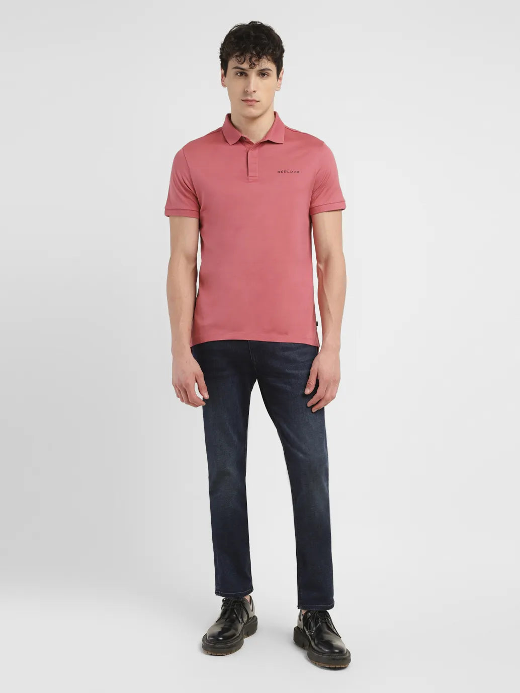 Men's Solid Slim Fit Polo T-shirt