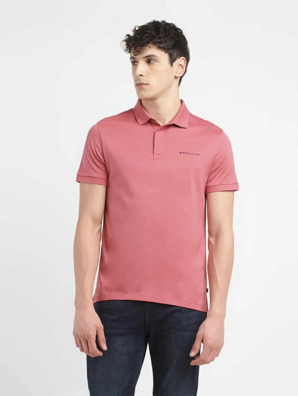 Men's Solid Slim Fit Polo T-shirt