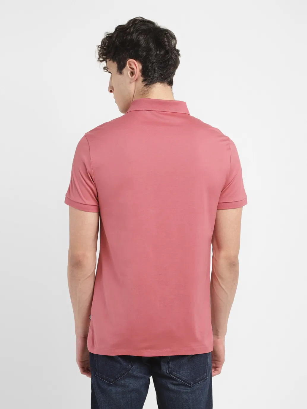 Men's Solid Slim Fit Polo T-shirt