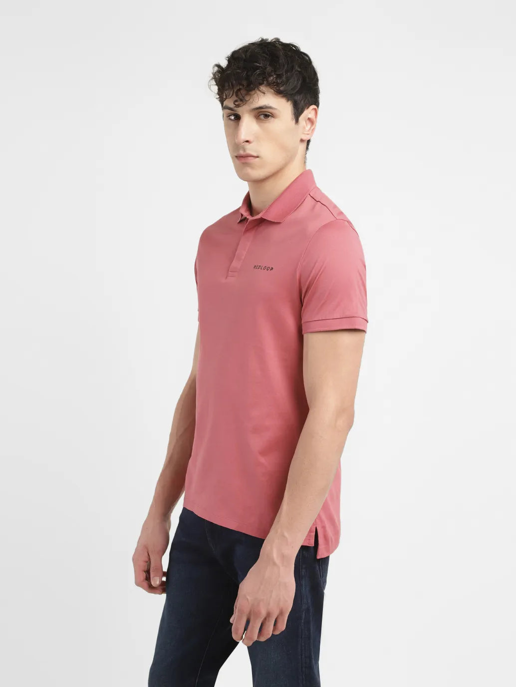 Men's Solid Slim Fit Polo T-shirt