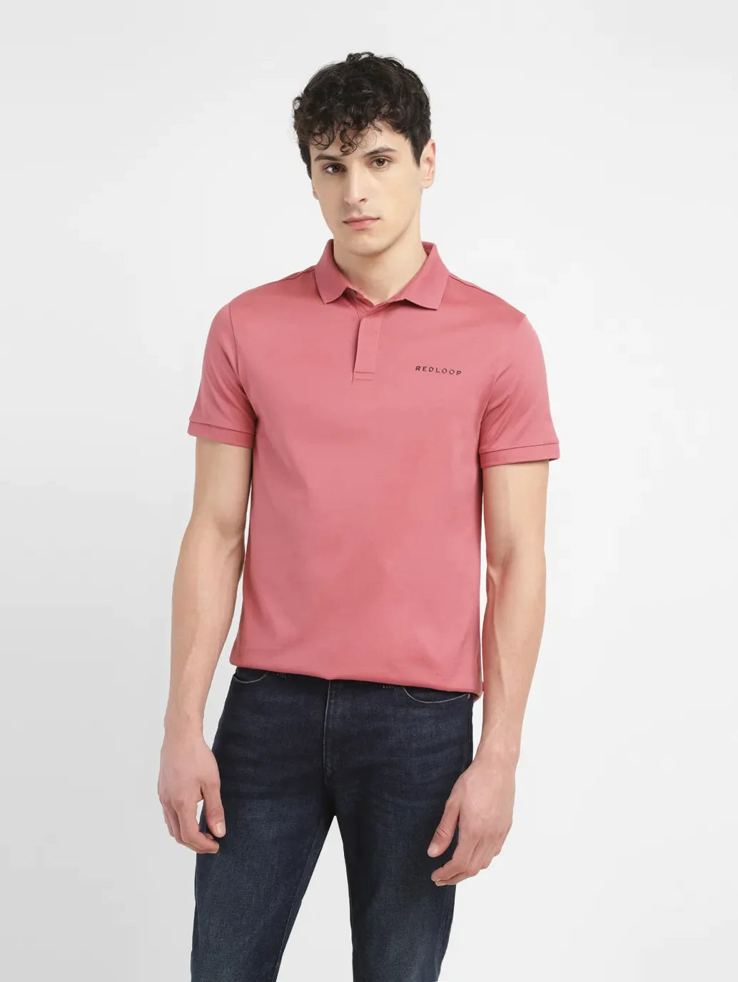 Men's Solid Slim Fit Polo T-shirt