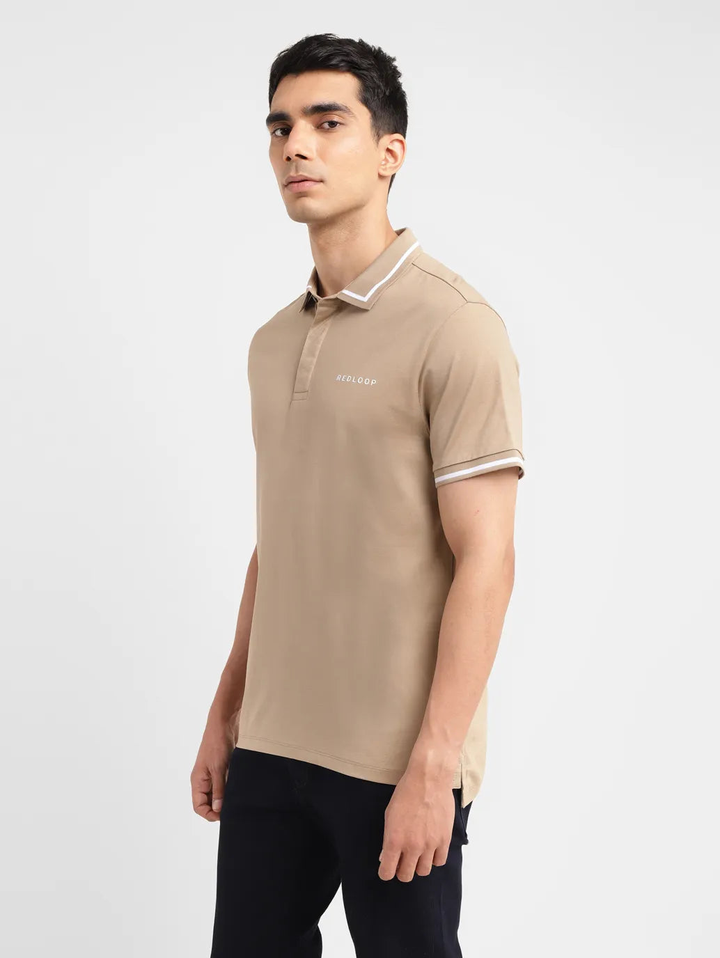 Men's Solid Slim Fit Polo T-shirt