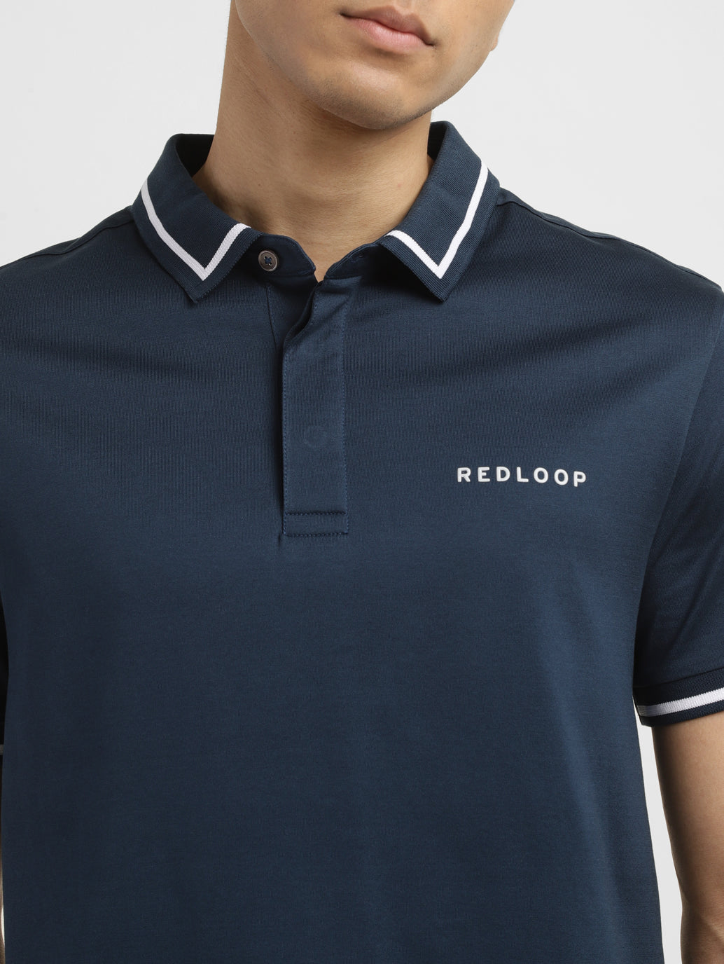 Men's Solid Slim Fit Polo T-shirt