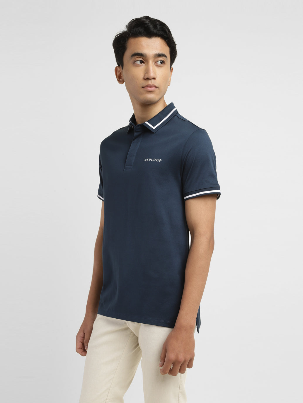 Men's Solid Slim Fit Polo T-shirt