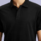 Men's Redloop Solid Black Slim Fit Polo T-shirt - e51d2c30-349e-4d88-ba2c-034bfeb0ba13 View