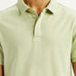 Men's Redloop Solid Light Green Slim Fit Polo T-shirt - Detail View
