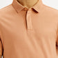 Men's Redloop Solid Peach Slim Fit Polo T-shirt - Detail View