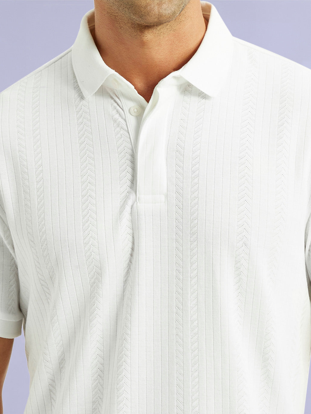 Men's Redloop White Slim Fit Polo T-shirt - 7bd36909-015b-454f-a7ed-802d6e322e53 View