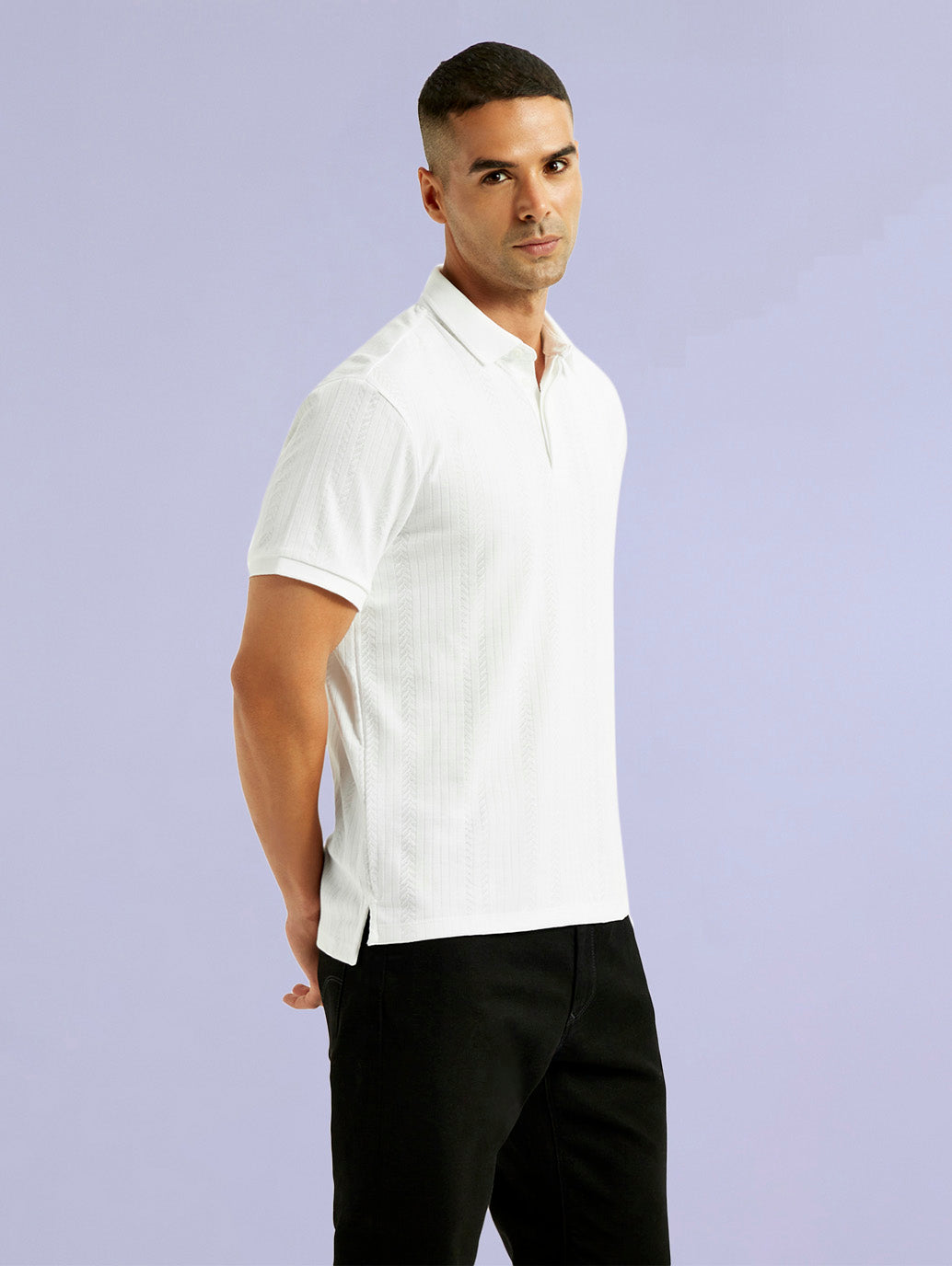 Men's Redloop White Slim Fit Polo T-shirt - f8143564-d933-4496-916b-843c9f8a216b View