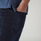 Men's Solid Blue Slim Fit Redloop Interlock Polo T-shirt - Detail View