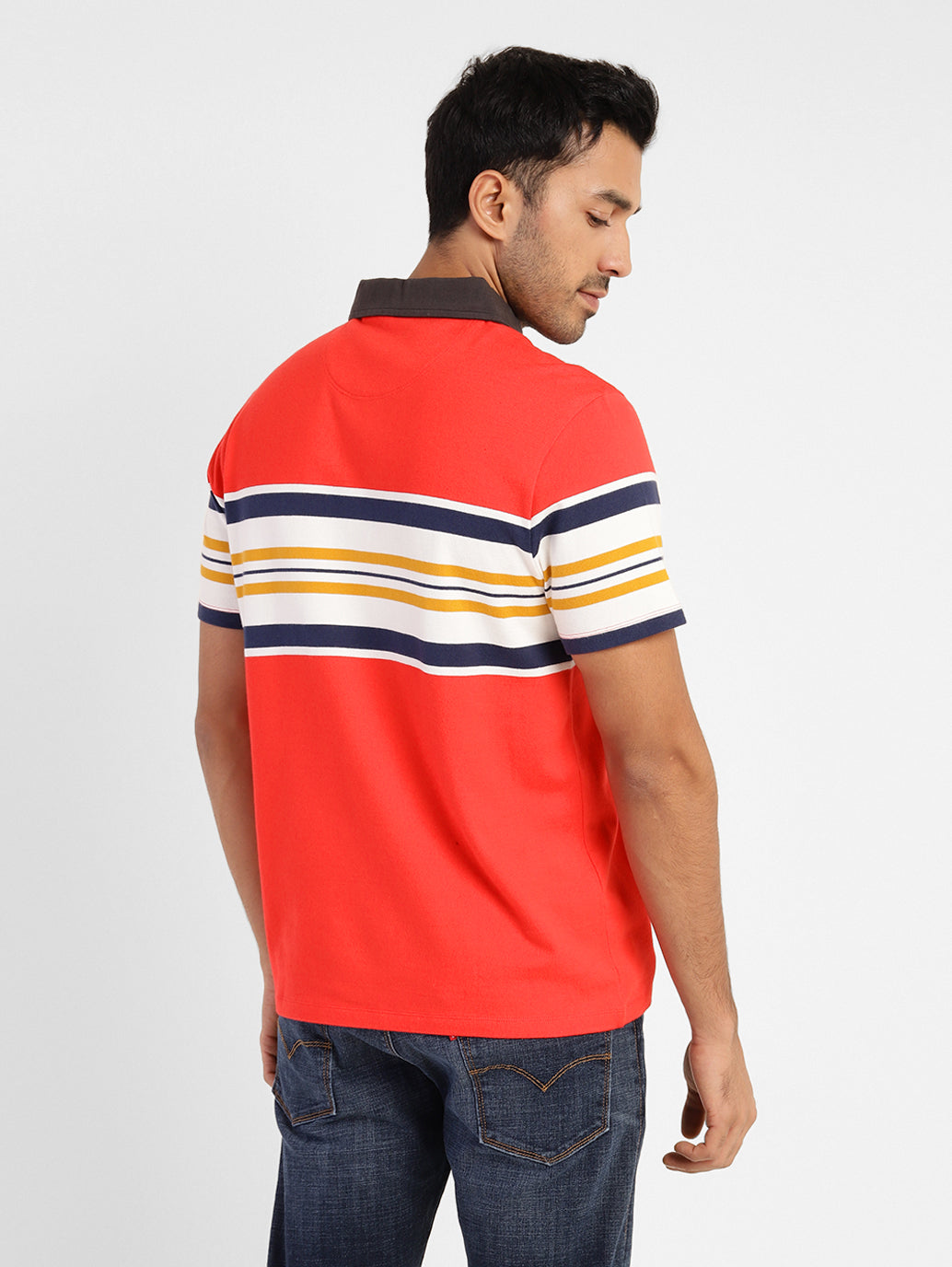 Men's Striped Polo T-shirt