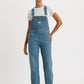 Women's Solid Blue Overalls - shot View