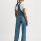 Women's Solid Blue Overalls