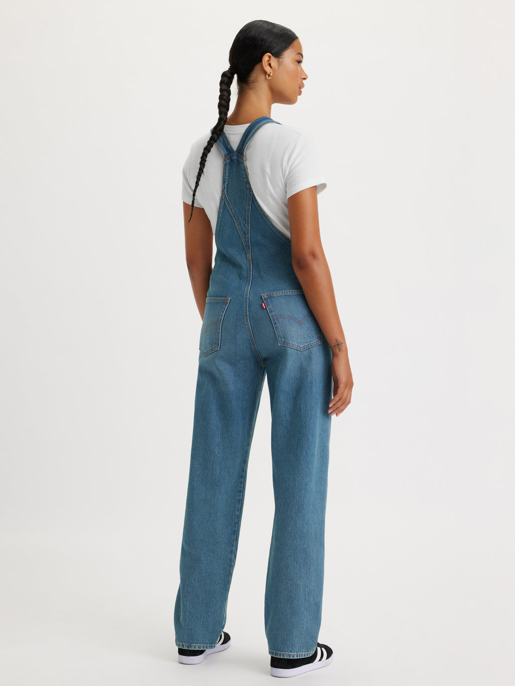 Women's Solid Blue Overalls