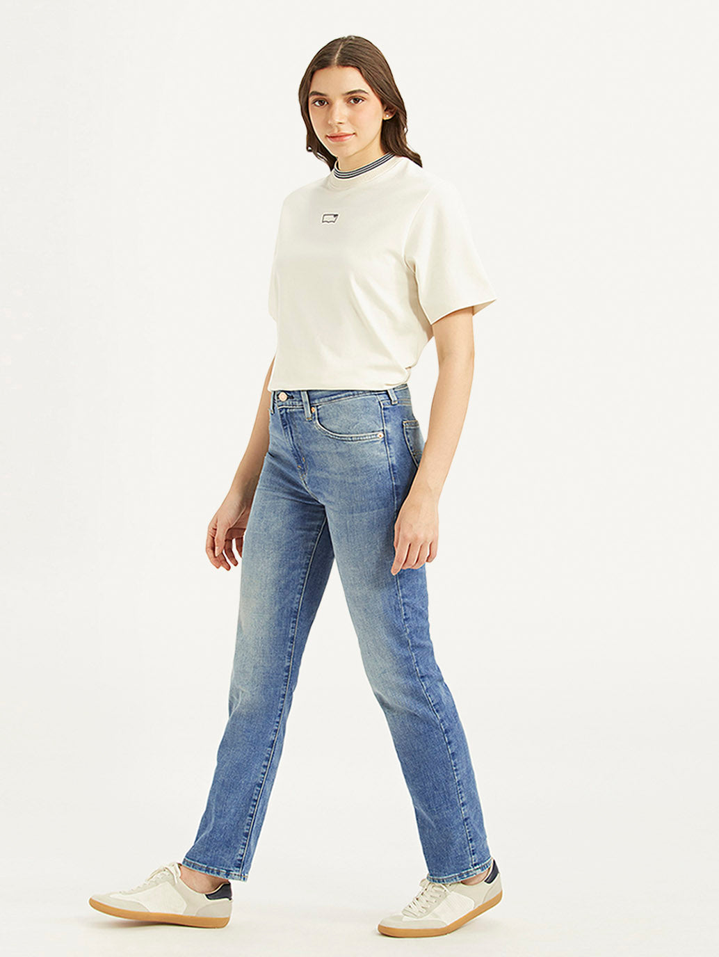 Women's 724 Blue Straight Fit High Rise Jeans - 8553fc5a887a9d05b57be5d324142be5 View