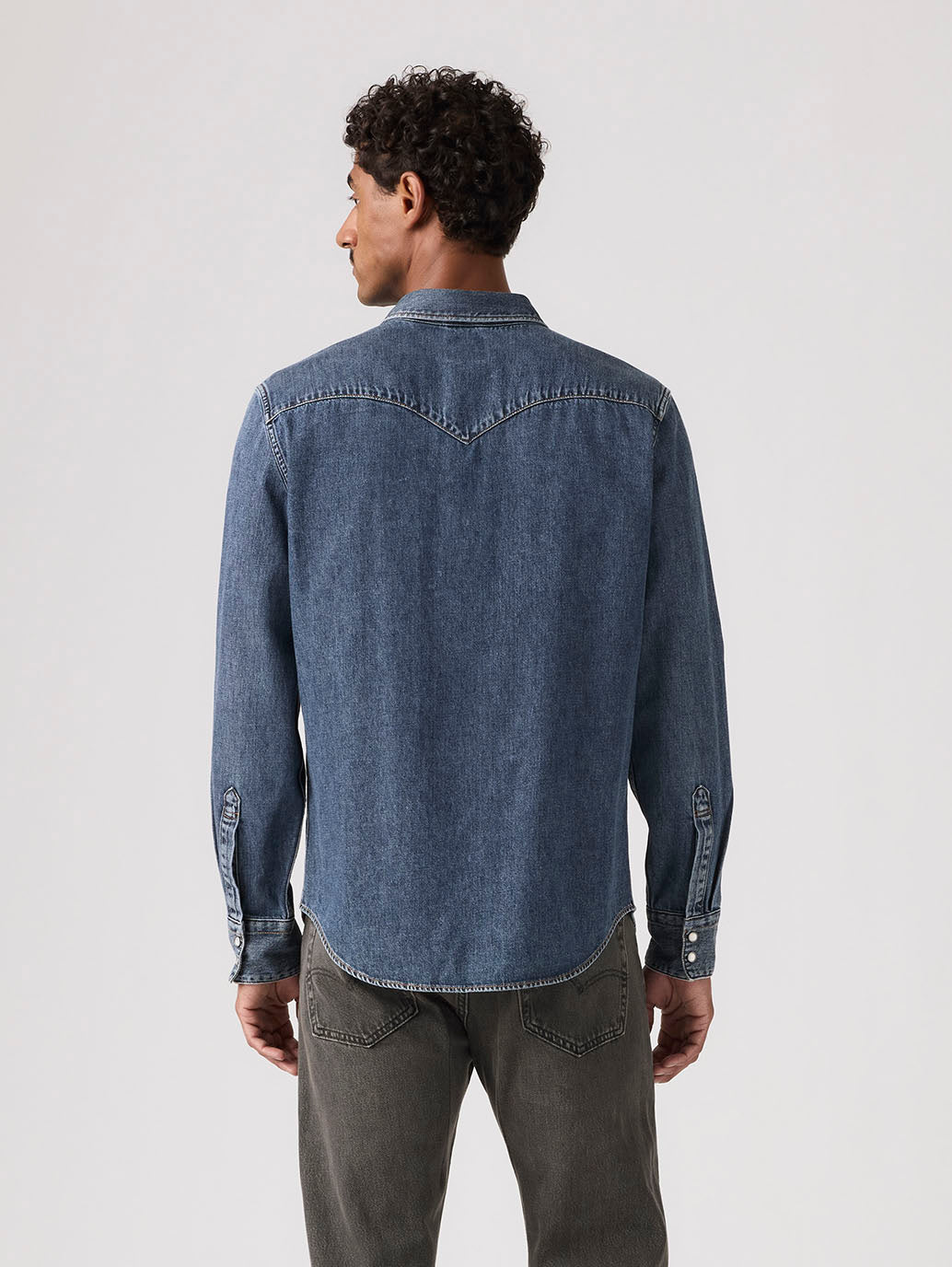 Men's Barstow Standard Fit Western Denim Shirt - 422bd9dc-6a7e-4d02-a546-e1d4b52b6150 View