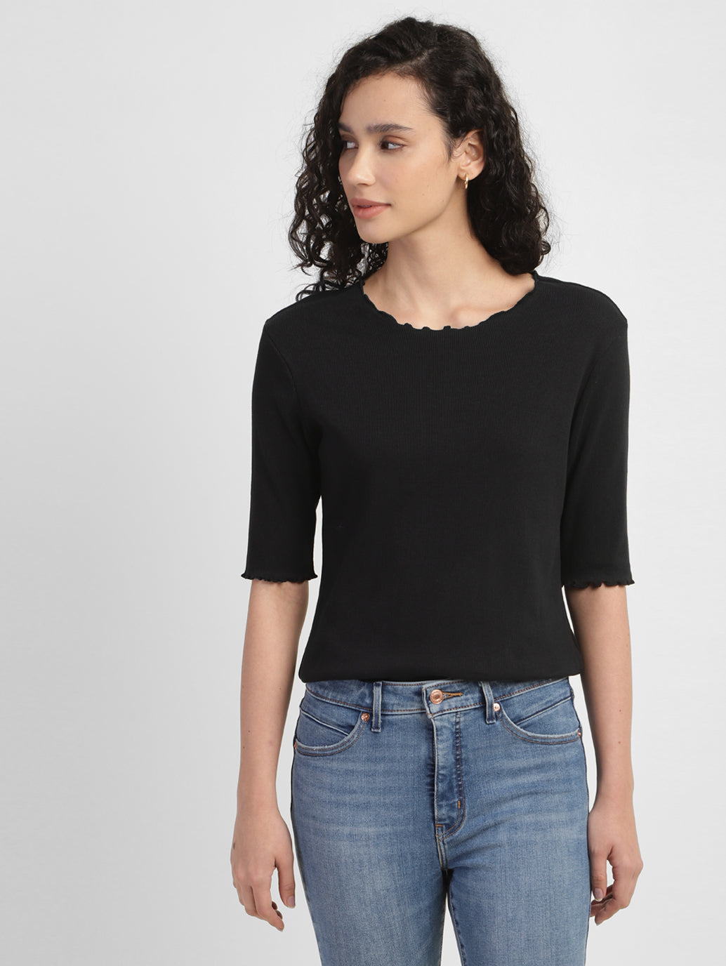 Women's Solid Round NeckT-shirt