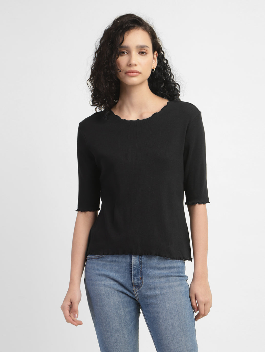 Women's Solid Round NeckT-shirt