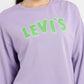 Women's Graphic Print Purple Crew Neck Sweatshirt