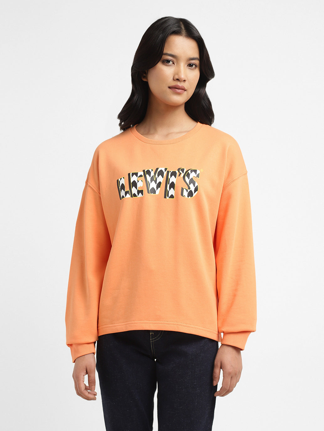 Women's Printed Crew Neck Sweatshirts