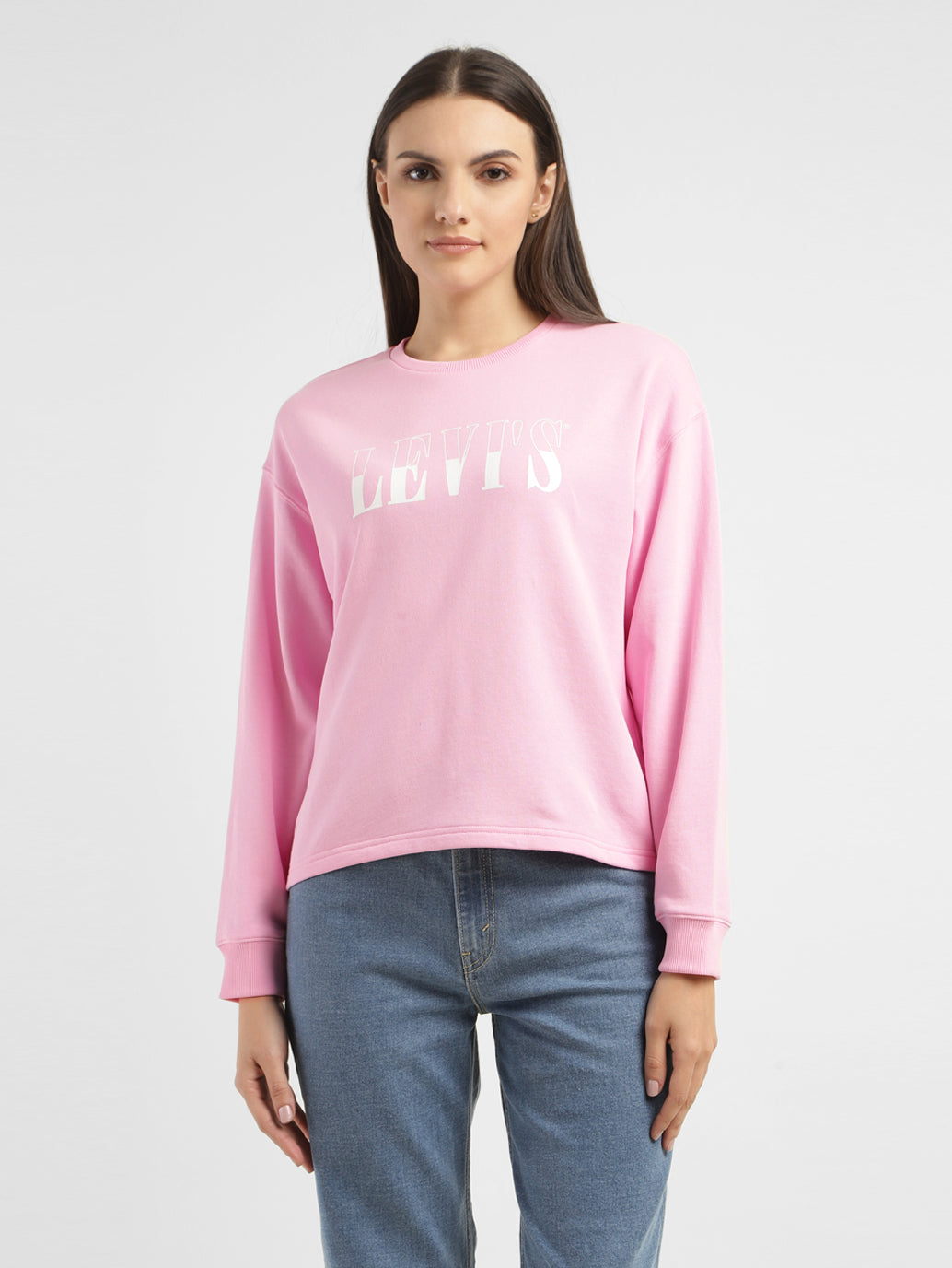 Women's Brand Logo Crew Neck Sweatshirt